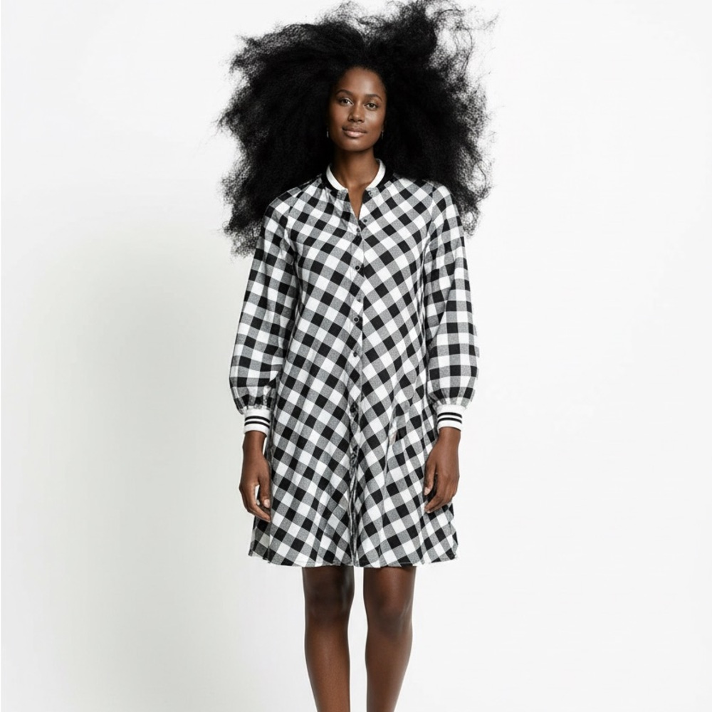 Checkered Swing Dress Shirt
